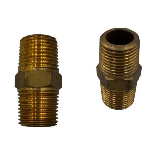 HEX. NIPPLE, 1/2"NPT, BASS